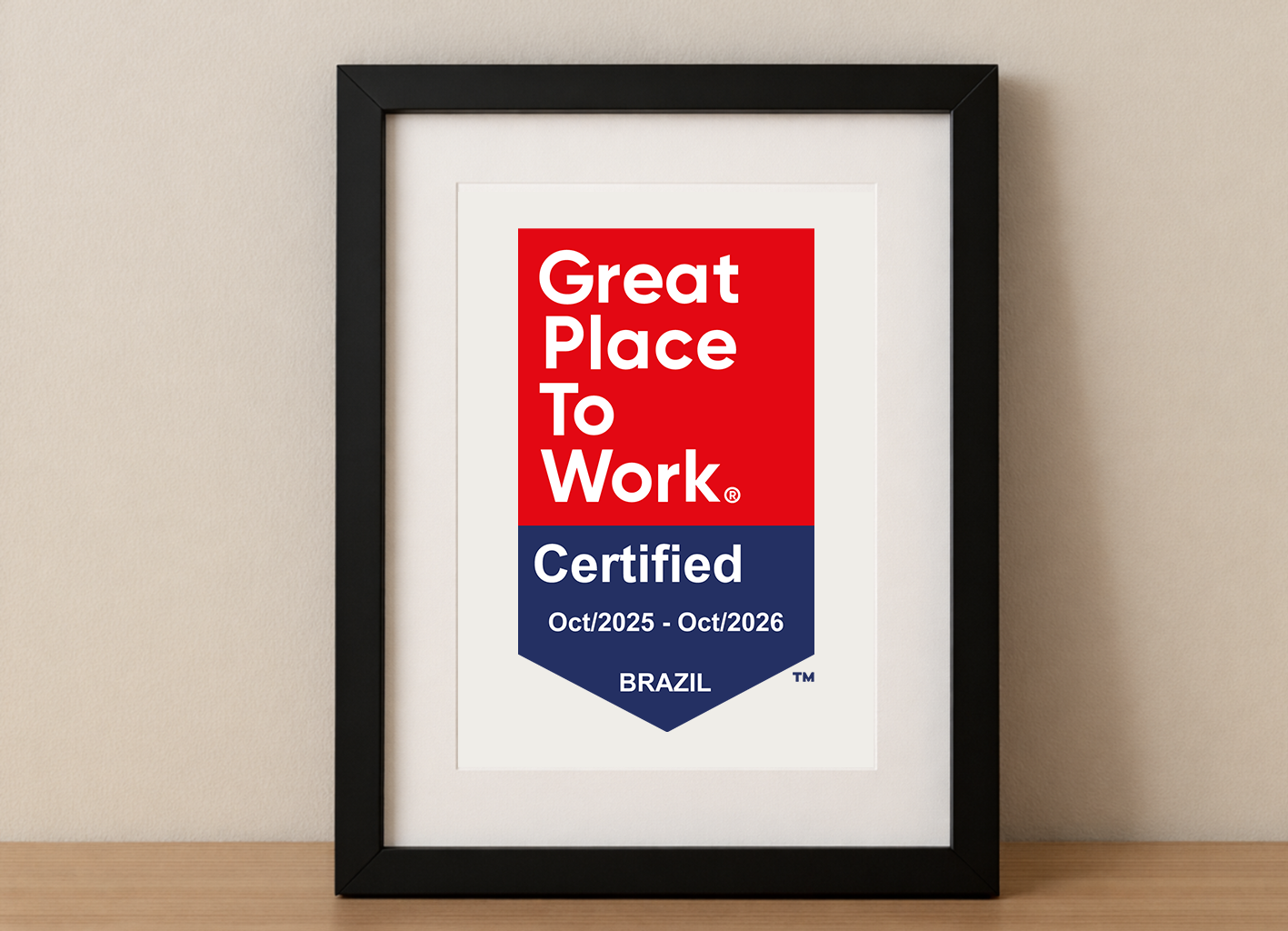 Great Place to Work Certificate